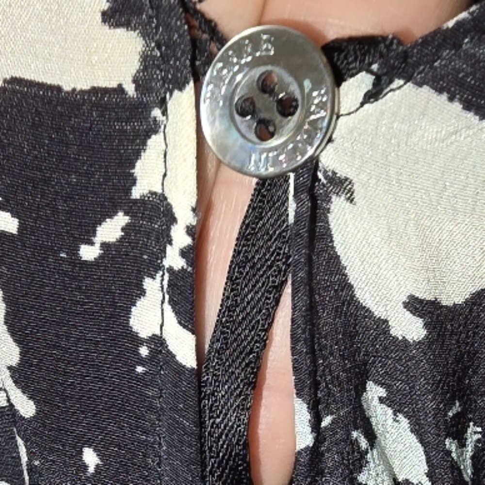 Balmain black and White Halter Maxi goddess style dress with golden chain on top - Picture 6 of 9